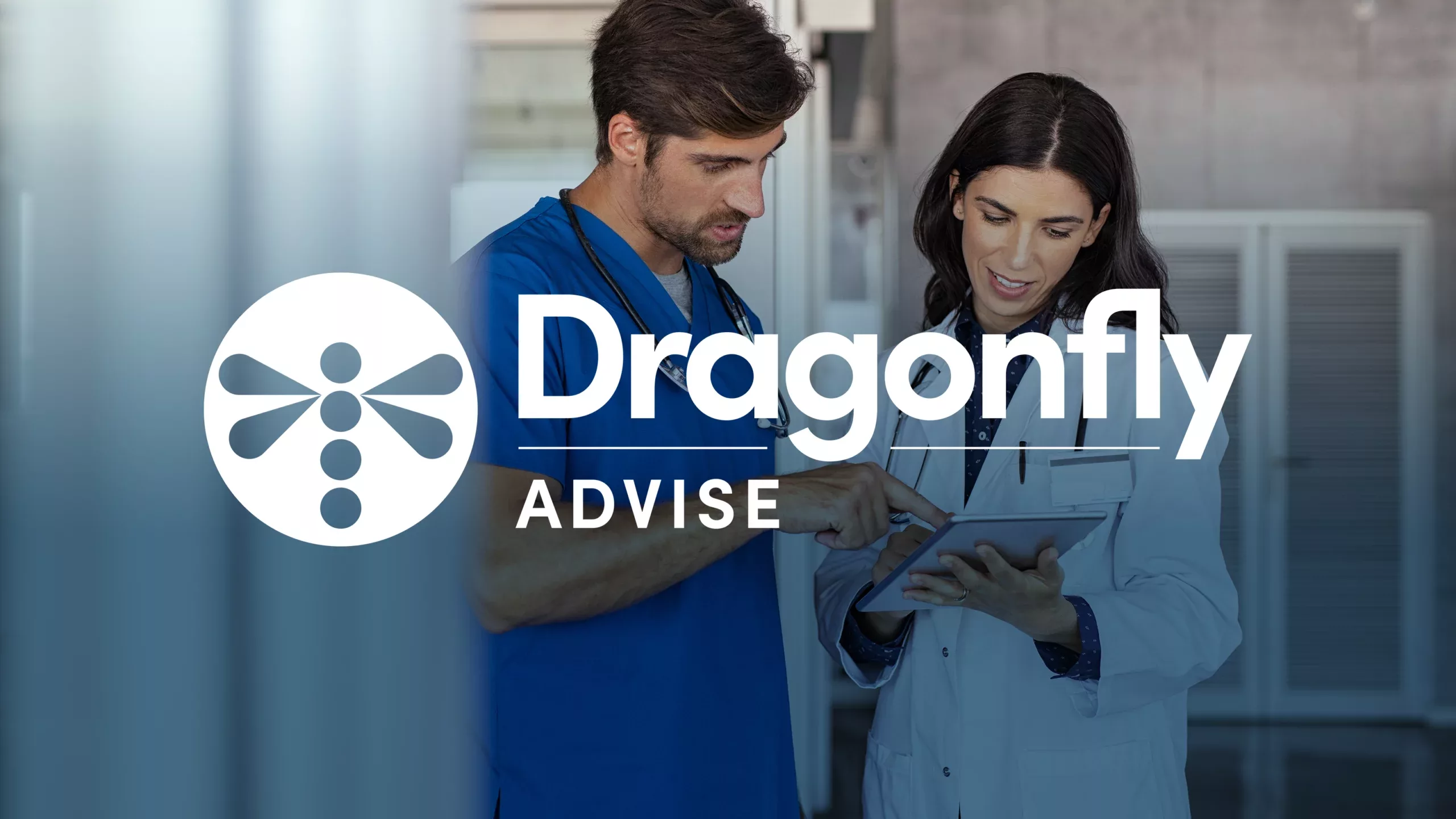 Xsolis Dragonfly advise logo over two providers talking